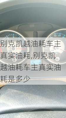 别克凯越油耗车主真实油耗,别克凯越油耗车主真实油耗是多少