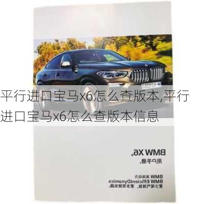 平行进口宝马x6怎么查版本,平行进口宝马x6怎么查版本信息