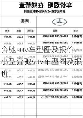 奔驰suv车型图及报价,小型奔驰suv车型图及报价