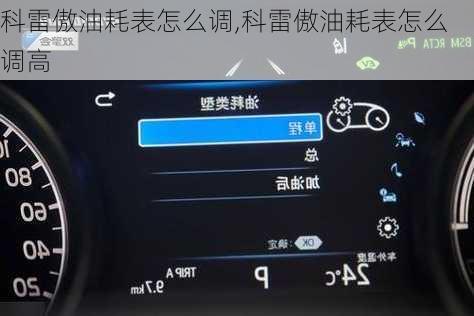 科雷傲油耗表怎么调,科雷傲油耗表怎么调高