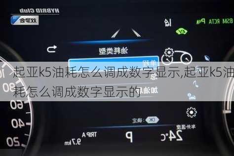起亚k5油耗怎么调成数字显示,起亚k5油耗怎么调成数字显示的