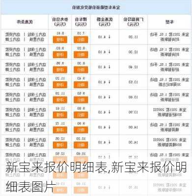 新宝来报价明细表,新宝来报价明细表图片