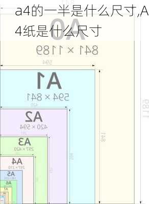 a4的一半是什么尺寸,A4纸是什么尺寸